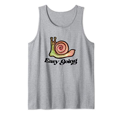 Easy Going Snail cute lindo naturaleza caracoles arte Camiseta sin Mangas