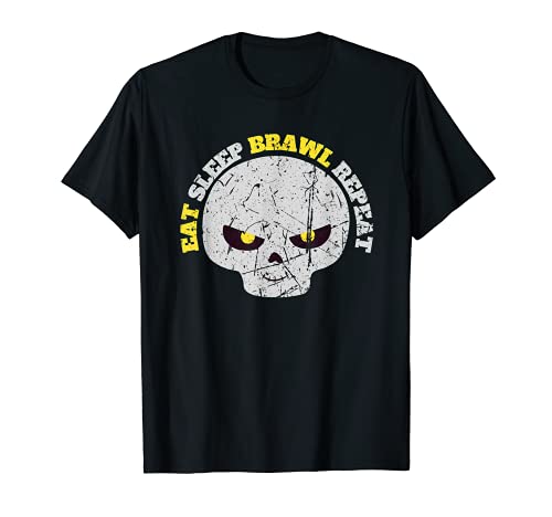 Eat Sleep Brawl Repeat Win Fight Brawl Repeat Gamer Boxer Camiseta