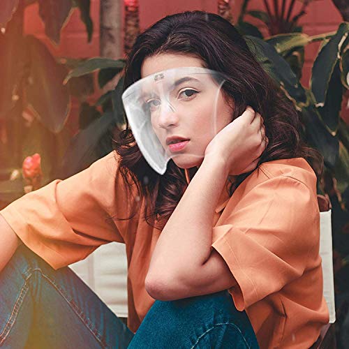 Eatasty Escudo Facial Gafas, Reutilizables Lavables Cara Cristales Shield, Claro y la Cara Anti-Niebla Escudo para Hombre y Mujer (1)