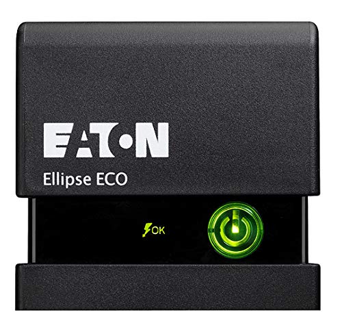 Eaton Ellipse Eco 800 USB DIN - Sistema de alimentación ininterrumpida (SAI) 800 VA con protección contra sobrevoltaje (4 Salidas Schuko)