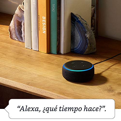 Echo Dot (3.ª generación), Tela de color antracita + Amazon Smart Plug (enchufe inteligente WiFi), compatible con Alexa - Kit de inicio de Hogar digital