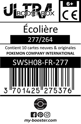 Écolière (Estudiante ♀) 277/264 Arcoíris Secreta Entrenadore - Myboost X Epée et Bouclier 8 - Poing de Fusion - Box de 10 Cartas Pokémon Francés