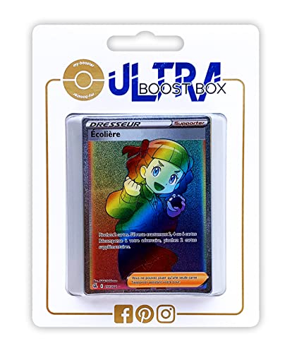 Écolière (Estudiante ♀) 277/264 Arcoíris Secreta Entrenadore - Myboost X Epée et Bouclier 8 - Poing de Fusion - Box de 10 Cartas Pokémon Francés