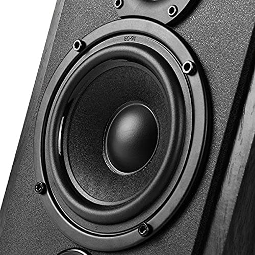 Edifier R1700BT Altavoces de Estante Bluetooth - Monitores de Estudio de Campo Cercano Activos - Altavoces 2.0 - Instalación de gabinete de madera - 66w RMS - Negro