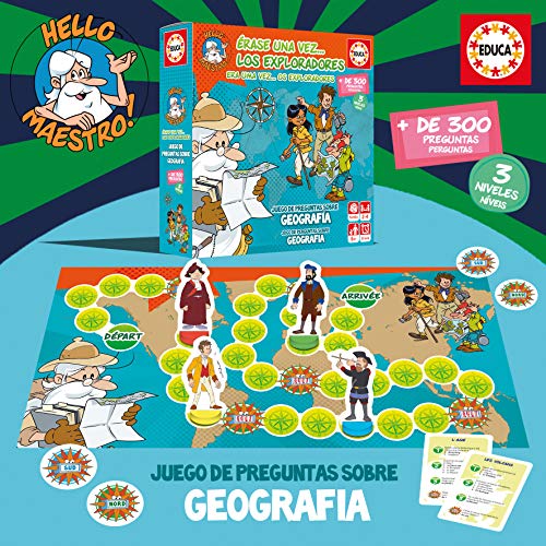 Educa - Érase Una Vez…Los Exploradores Juego de Mesa Educativo, Multicolor (18857))