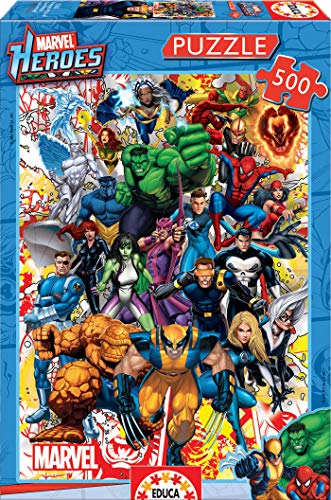 Educa - Héroes Marvel Puzzle, 500 Piezas, Multicolor (15560)