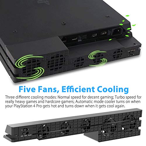EEEKit PS4 Pro Turbo Cooling Ventilador - Refrigerador USB Externo con Sensor de Temperatura automático Radiador controlado por Escape de Calor para la Consola Sony Playstation 4 Pro