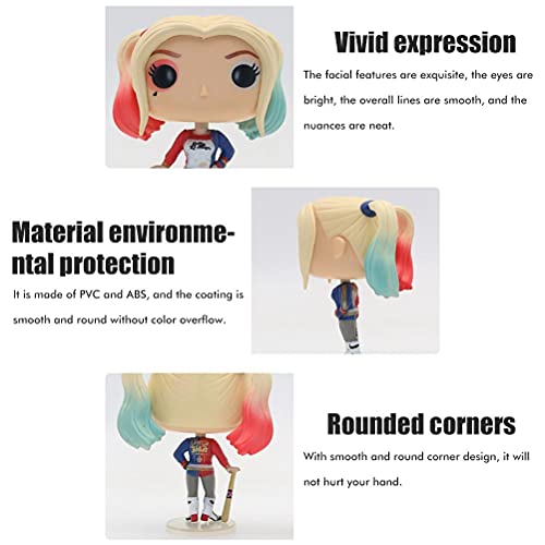 Eeneme Juguetes de dibujos animados, escuadrón suicida Harley Quinn muñeca estatuilla adornos 6 pulgadas, modelo de colección de juguete para oficina en casa