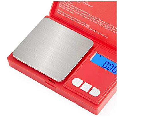 Eidyer Báscula digital – Báscula electrónica 500 g x 0,01 g Mini portátil báscula Digital Pro Pocket Báscula con pantalla LCD retroiluminada, báscula de cocina joyas (500 g/0,01 g)