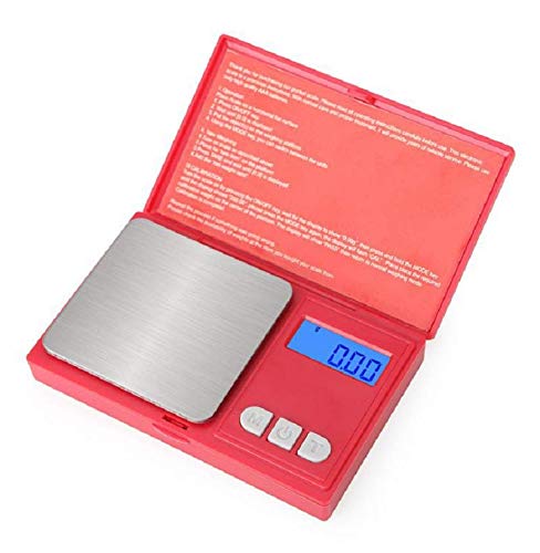 Eidyer Báscula digital – Báscula electrónica 500 g x 0,01 g Mini portátil báscula Digital Pro Pocket Báscula con pantalla LCD retroiluminada, báscula de cocina joyas (500 g/0,01 g)