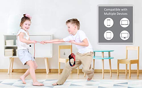 eKids Spiderman - Auriculares para niños (Control de Volumen, diseño Cara de Spiderman) Color Rojo y Azul