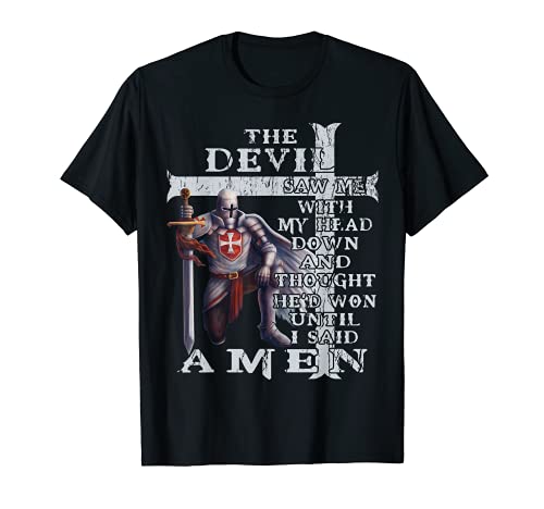 El diablo me vio con mi cabeza abajo caballeros templarios Camiseta