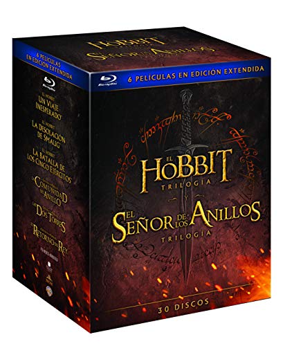 El Hobbit Trilogía - El Señor de los Anillos Trilogía [30 discos] [Blu-ray]