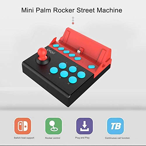 ElecGear Arcade Fighting Stick para Nintendo Switch y Lite, Joystick Fight Stick, Switch Controlador Mando para Juegos de Lucha (Negro/Rojo)