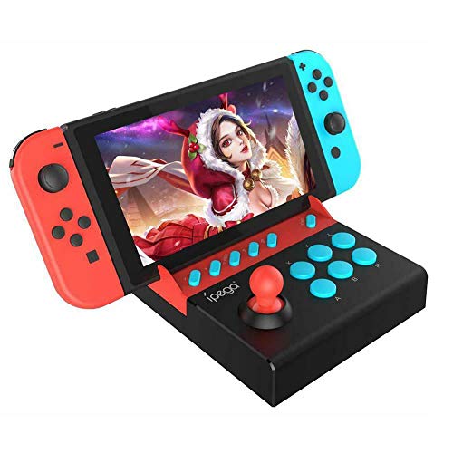 ElecGear Arcade Fighting Stick para Nintendo Switch y Lite, Joystick Fight Stick, Switch Controlador Mando para Juegos de Lucha (Negro/Rojo)