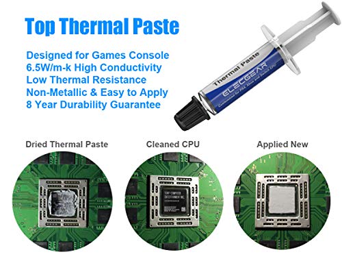 ElecGear Ventilador de Refrigeración para PS4 CUH-1xxx – Interno CPU Cooling Fan, Reemplazo de Enfriamiento, Pasta Térmica, Torx TR9 y PH1 Herramienta de reparación for Playstation 4