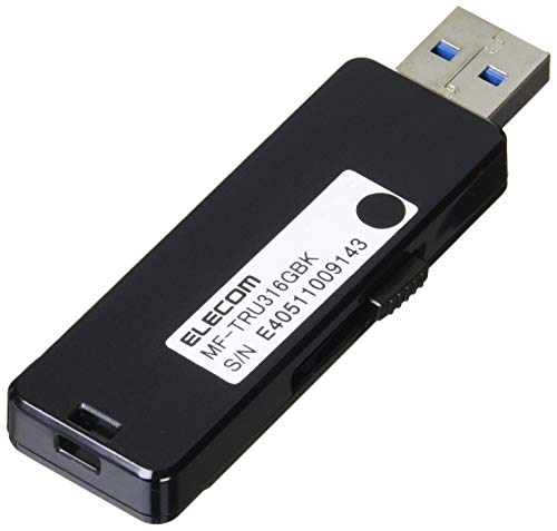 Elecom USB flash drive 16GB USB3.0 Trend Micro anti-virus software installed [Black] MF-TRU316GB (Japan Import)