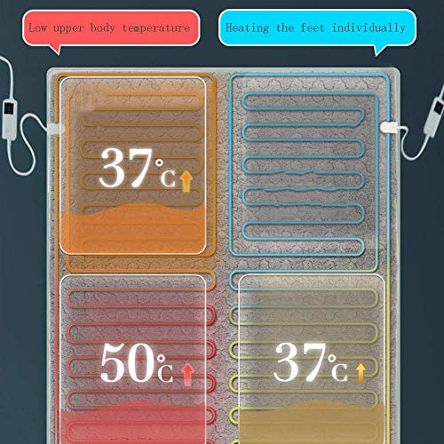 Eléctrico con calefacción: con control remoto digital, 12 horas de apagado automático del temporizador y 4 ajustes de calor, control de doble control de doble control, control de temperatura de la zon