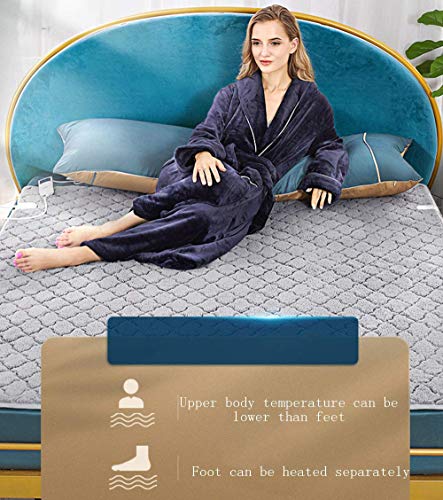 Eléctrico con calefacción: con control remoto digital, 12 horas de apagado automático del temporizador y 4 ajustes de calor, control de doble control de doble control, control de temperatura de la zon