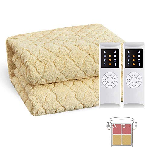 Eléctrico con calefacción: con control remoto digital, 12 horas de apagado automático del temporizador y 4 ajustes de calor, control de doble control de doble control, control de temperatura de la zon