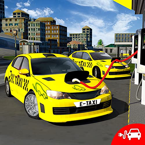 Eléctrico Taxi de coche Conductor Simulador 3D Ciudad Gasolinera Juegos 2018