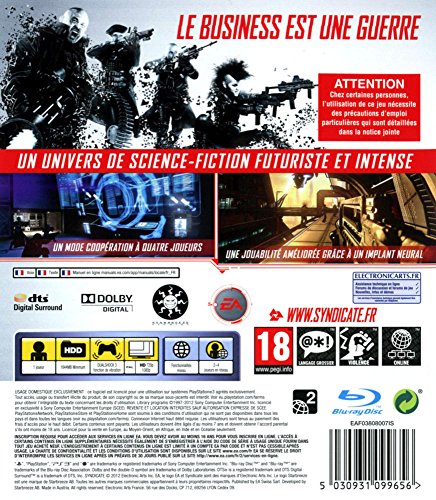 Electronic Arts Syndicate, PS3 - Juego (PS3, PlayStation 3, Shooter, M (Maduro))