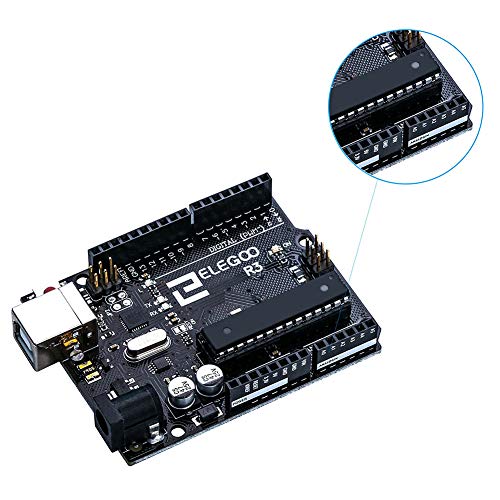 ELEGOO Mega de 2560 UNO R3 Tarjeta Placa con Cable USB y Microcontrolador Compatible con Arduino IDE Proyectos Cumple con RoHS