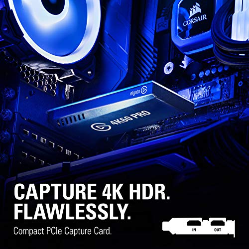 Elgato 4K60 Pro MK.2, Pcie Tarjeta De Captura, Captura A 4K60 Hdr10, Traspaso Sin Retardo + Key Light - Panel Led De Estudio Profesional con 2800 Lúmenes
