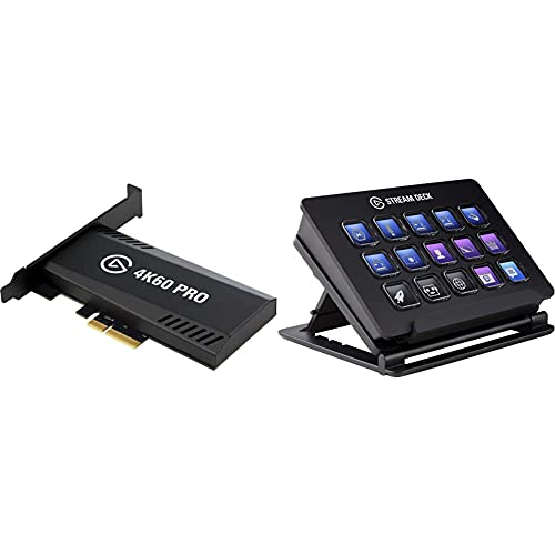 Elgato 4K60 Pro MK.2, Pcie Tarjeta De Captura, Captura A 4K60 Hdr10, Traspaso Sin Retardo + Stream Deck - Controlador para Contenido En Directo