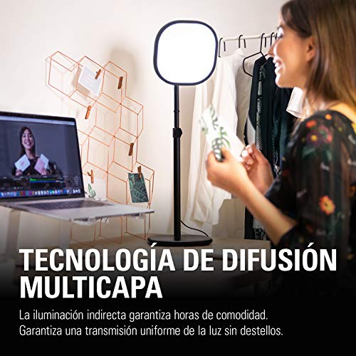 Elgato Key Light Air - Panel LED Profesional con 1400 Lúmenes, Tecnología de Difusión Multicapa, Controlable con App, Temperatura de Color Ajustable, para Mac/Windows/iPhone/Android