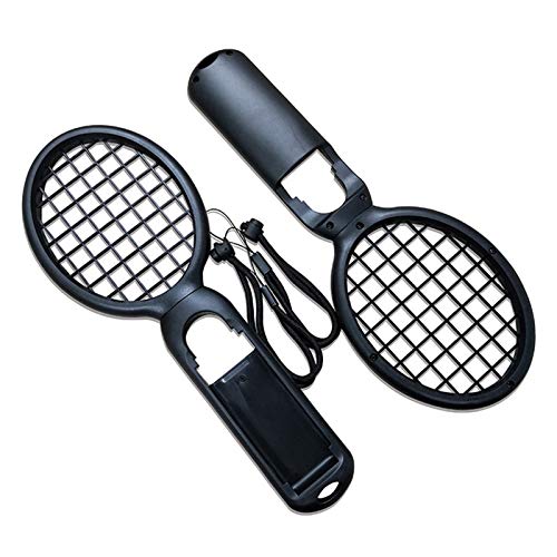 Elibeauty Raqueta de tenis para interruptor, 2 piezas Switch Mario Tennis Aces accesorios de juego, paquete de dos agarres para interruptor Joy-Con controlador (negro)