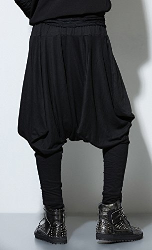 ELLAZHU Hombres elástico de la Cintura los Pantalones de harén GYM22