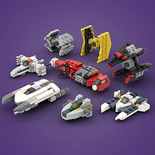 Elroy369Lion Mikro Space-Wars Rebels Spacecraft Modelo de ladrillo compatible con Lego Star Wars, MOC DIY Construcción Sci-Fi Stars Space Wars Colección Juguetes de construcción MOC-50457 (368 piezas)