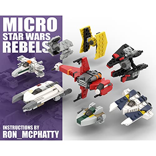Elroy369Lion Mikro Space-Wars Rebels Spacecraft Modelo de ladrillo compatible con Lego Star Wars, MOC DIY Construcción Sci-Fi Stars Space Wars Colección Juguetes de construcción MOC-50457 (368 piezas)