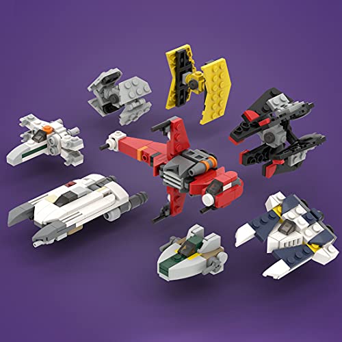 Elroy369Lion Mikro Space-Wars Rebels Spacecraft Modelo de ladrillo compatible con Lego Star Wars, MOC DIY Construcción Sci-Fi Stars Space Wars Colección Juguetes de construcción MOC-50457 (368 piezas)