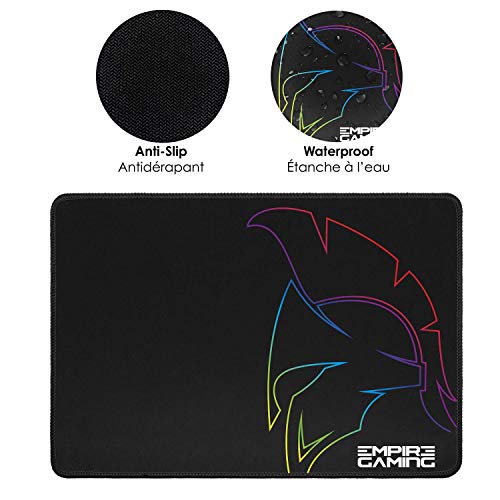 EMPIRE Gaming Armor S-100 Pack Gamer 4 en 1 RGB – Teclado RGB AZERTY anti-Ghosting – Micro auriculares RGB – Ratón RGB 6400 DPI – Alfombrilla de ratón – PC PS4 PS5 Xbox One Mac