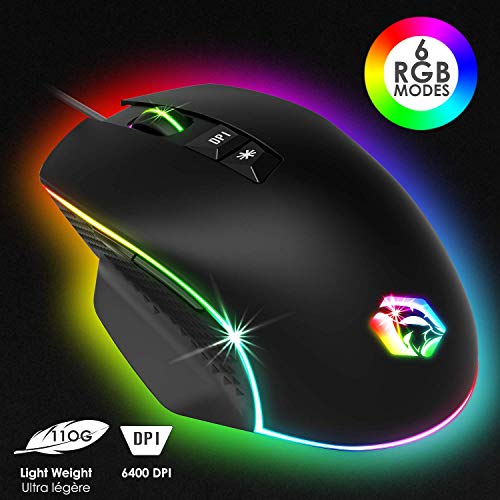 EMPIRE Gaming Armor S-100 Pack Gamer 4 en 1 RGB – Teclado RGB AZERTY anti-Ghosting – Micro auriculares RGB – Ratón RGB 6400 DPI – Alfombrilla de ratón – PC PS4 PS5 Xbox One Mac