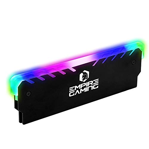 EMPIRE GAMING - Guardian M201 Disipador de Calor para Memoria RAM DDR DDR3 DDR4 - PC Gaming Radiador RGB Sync Direccionable -Refrigerador Aluminio para Memoria -Intel y AMD