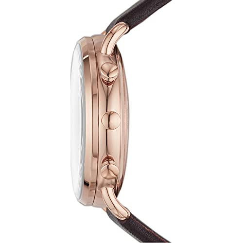 Emporio Armani - Smartwatch híbrido Conectado con Correa de Piel Negra para Hombre ART3029