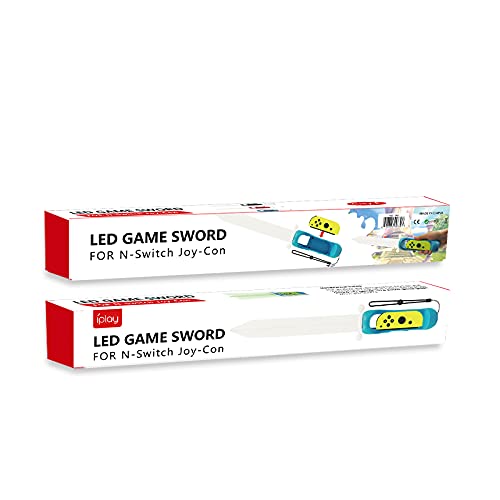 Empuñadura de juego LED para la leyenda de Zelda: Skyward Sword HD, accesorios de aventura para Nintendo Switch Joy-Con controlador con correa elástica ajustable, solo para la derecha