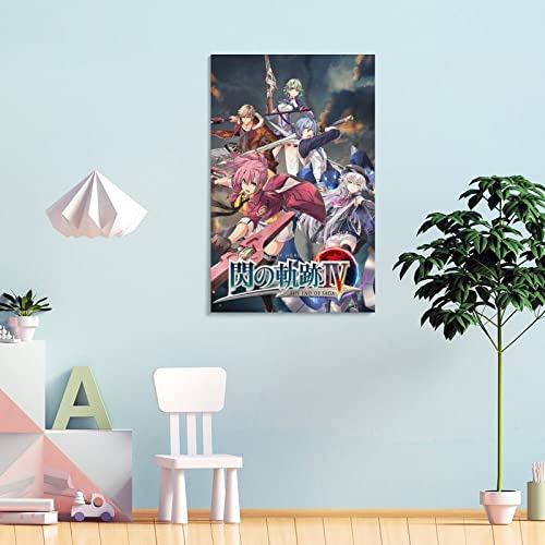 ENBP The Legend of Heroes Trails of Cold Steel - Marco para póster para colgar carteles de lienzo decorativo para pared, 40 x 60 cm