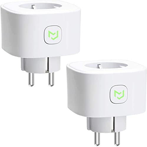 Enchufe Inteligente 16A 3680W, con Control Remoto Meross app, Compatible con Alexa, Google Assistant y SmartThings, Wi-Fi Smart Plug. Paquete de 2