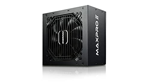 ENERMAX Maxpro II ATX EMP600AGT-C - Fuente de alimentación para PC (600 W, 80 Plus, 230 V, UE no Modular, con Circuito de protección de 5 vías), Color Negro