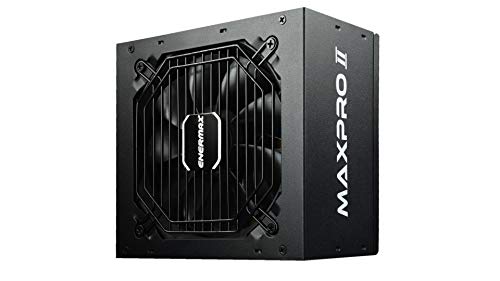 ENERMAX Maxpro II ATX EMP600AGT-C - Fuente de alimentación para PC (600 W, 80 Plus, 230 V, UE no Modular, con Circuito de protección de 5 vías), Color Negro