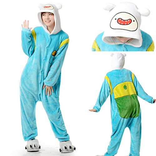 Enlace adulto Finn y Jake Onesies disfraz de aventura pijamas de perro amarillo Animal fiesta de Halloween monos Kigurumi