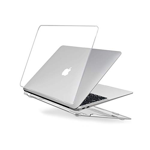 EooCoo Funda para 2020 2019 2018 MacBook Air 13 Pulgadas M1 A2337 A2179 A1932, Cubierta de Plástico Dura Carcasa para Nuevo MacBook Air 13 con Retina Pantalla y Touch ID - Cristal Transparente