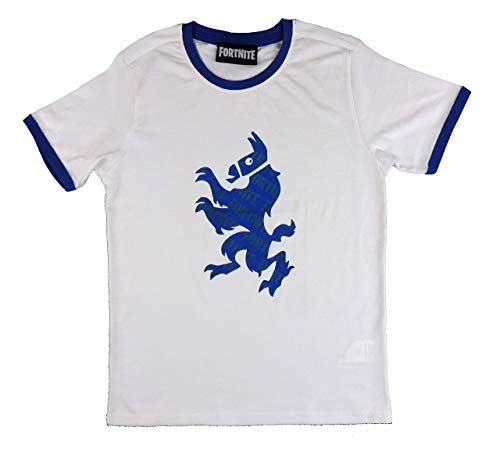 Epic Gamess Camiseta Diseño Llama Azul - Camiseta Manga Corta Color Azul (Blanco, 12 años)