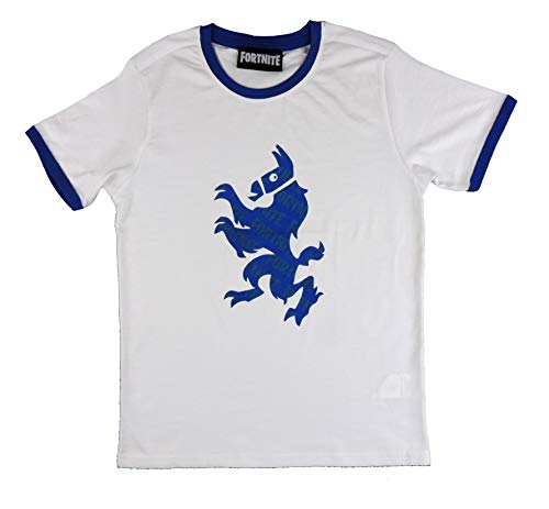 Epic Gamess Camiseta Diseño Llama Azul - Camiseta Manga Corta Color Azul (Blanco, 14 años)