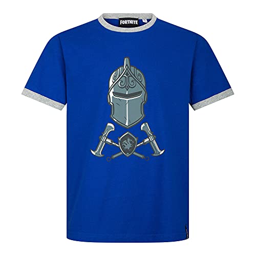 Epic Gamess Camiseta Fortnite Casco y Armas Azule - Camiseta Fortnite Manga Corta Color Azul (Azul, 10 años)