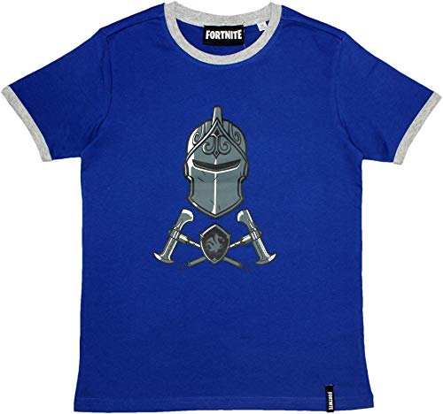 Epic Gamess Camiseta Fortnite Casco y Armas Azule - Camiseta Fortnite Manga Corta Color Azul (Azul, 12 años)